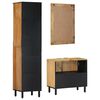 vidaXL 3 Piece Bathroom Furniture Set Brown Solid Wood Mango