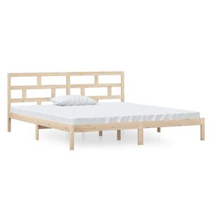 vidaXL Bed Frame without Mattress Solid Wood 140x190 cm (809997+814194)