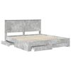 vidaXL Bed Frame Concrete Grey 180 x 200 cm Engineered Wood