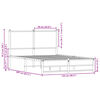 vidaXL Metal Bed Frame without Mattress Brown Oak 120x200 cm