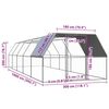 vidaXL Chicken Cage 3x10x2 m Galvanised Steel