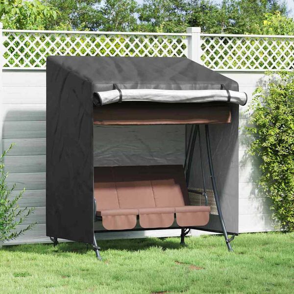 vidaXL Outdoor Swing Cover Black 135 x 100 x 165 cm 420D Oxford Fbric