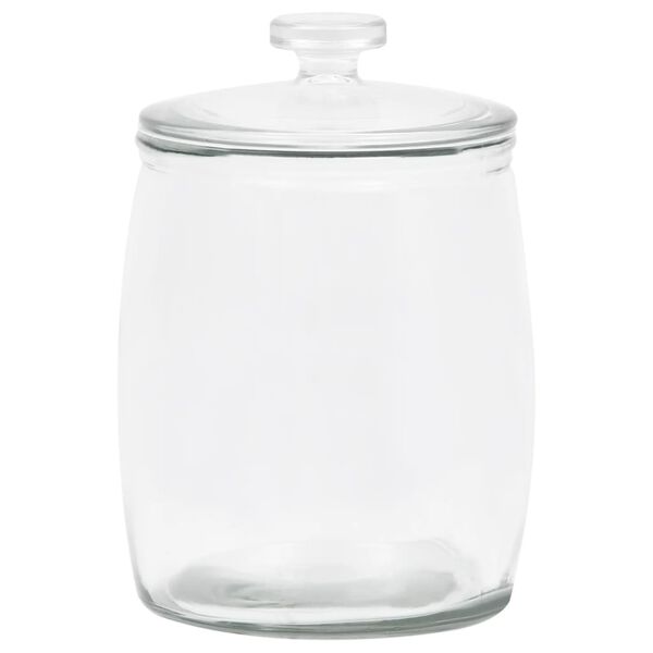 vidaXL Storage Glass Jars with Lid 2 pcs 8000 ml