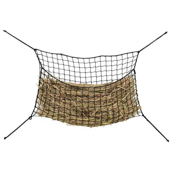 vidaXL Hay Nets 2 pcs Rectangular Black 150x90 cm PP