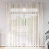 vidaXL Voile Curtains with Rod Pockets 2 pcs Cream