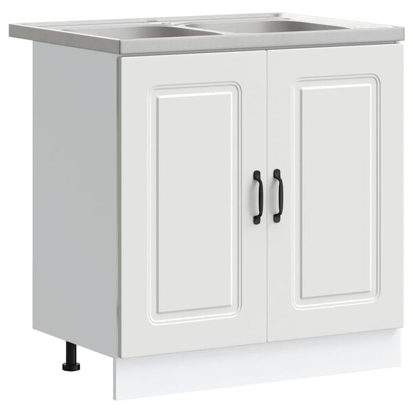 vidaXL Kitchen Cabinet Kalmar White 80 x 46 x 81.5 cm Engineered Wood