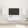 vidaXL TV Cabinet Set 4 pcs High Gloss White Engineered Wood