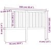 vidaXL Bed Headboard Black 166x6x101 cm Solid Wood Pine