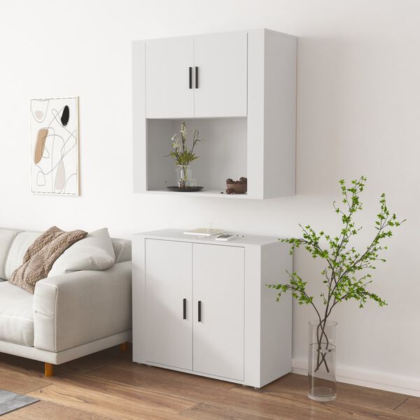 vidaXL Highboard White Engineered Wood