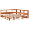 vidaXL Bookcase Bed without Mattress Wax Brown 180x200cm Solid Wood Pine
