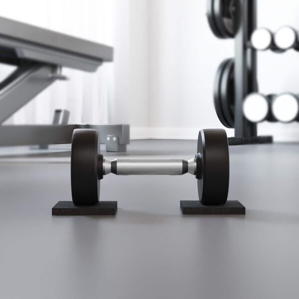 vidaXL Rubber Pad Black Rubber