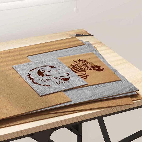 vidaXL Decor Panels 50 pcs Grey Sonoma 40 x 60 x 0.27 cm