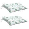 vidaXL Chair Cushions 2 pcs Leaf Pattern 40x40x7 cm Fabric