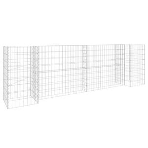 vidaXL H-Shaped Gabion Planter Steel Wire 260x40x80 cm