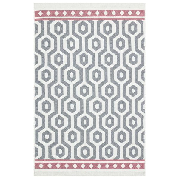 vidaXL Rug Grey 160x230 cm Cotton