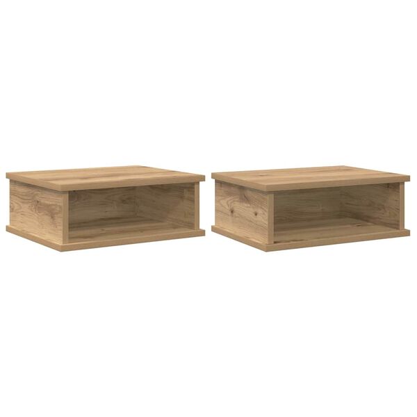 vidaXL Bedside Table 2 pcs Artisan Oak 40 x 31 x 15 cm Engineered Wood