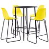 vidaXL 5 Piece Bar Set Plastic Yellow