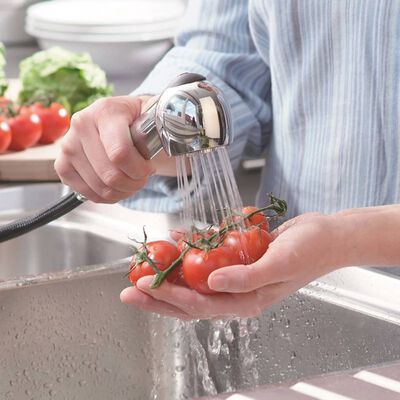 SCHÜTTE Sink Mixer with Pull-out Spray ULTRA Low Pressure Chrome