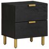 vidaXL Bedside Cabinet Black 40x33x46 cm Solid Wood Mango