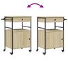 vidaXL Kitchen Trolley Sonoma Oak 56x43x89.5 cm Engineered Wood