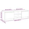 vidaXL TV Cabinet with LED Lights High Gloss White 120x30x36 cm