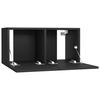 vidaXL 5 Piece TV Cabinet Set Black Engineered Wood