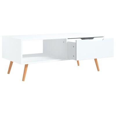 vidaXL Coffee Table White 100x49.5x43 cm Engineered Wood