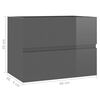 vidaXL Bathroom Furniture Set High Gloss Grey Engineered Wood