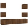 vidaXL 7 Piece TV Cabinet Set Brown Oak Engineered Wood