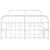 vidaXL Metal Bed Frame without Mattress with Footboard White 140x190cm