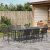 vidaXL Garden Dining Set 9 pcs Steel
