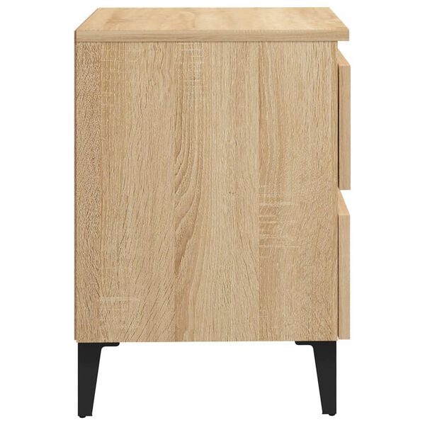 vidaXL Bed Cabinet Sonoma Oak 40x35x50 cm Engineered Wood