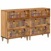 vidaXL Sideboard 2 pcs 60 x 33 x 75 cm Solid Mango Wood Natural