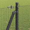 vidaXL Fence Post Grey 50 x 1.2 m (19 x 19 mm mesh) Steel and PVC