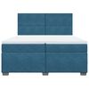 vidaXL Box Spring Bed with Mattress Blue 200x200 cm Velvet