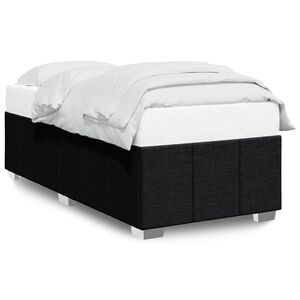 vidaXL Bed Frame without Mattress Black Single Fabric