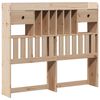 vidaXL Bookcase Bed without Mattress 135x190 cm Doouble Solid Wood Pine