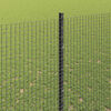 vidaXL Fence with Post Grey 1.5 x 50 m Steel and PVC