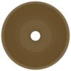 vidaXL Luxury Wash Basin Round Matt Cream 40x15 cm Ceramic