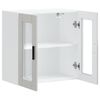 vidaXL Kitchen Wall Cabinet with Glass Door Porto High Gloss White