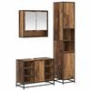 vidaXL Bathroom Furniture Set with Door 3 pcs Old Wood Engineered Wood