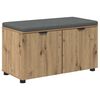 vidaXL Shoe Bench with Cushion Artisan Oak 80 x 38 x 46 cm