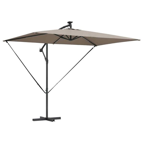 vidaXL Cantilever Banana Parasol Taupe 294 x 200 x 254 cm