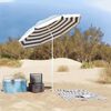 vidaXL Beach Parasol Blue and White 206 x 206 x 212 cm