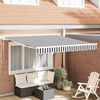 vidaXL Manual Retractable Awning Anthracite&White 300x250 cm