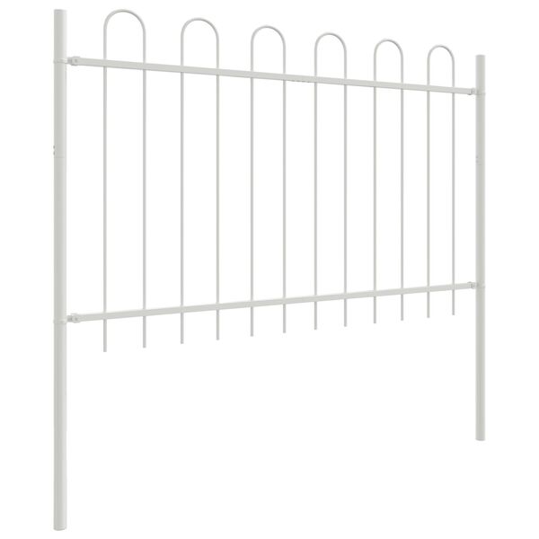 vidaXL Garden Fence White 1.7 x 1 m Powder-coated steel