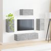 vidaXL TV Cabinet Set Wall-mounted 5 pcs Concrete Grey Engineered Wood