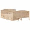 vidaXL Bed Frame without Mattress 150x200 cm King Size Solid Wood Pine