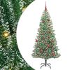 vidaXL Artificial Christmas Tree Snow Flocked with LED Light 180 cm