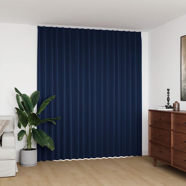 vidaXL Blackout Curtain with Hooks Blue 290x245 cm